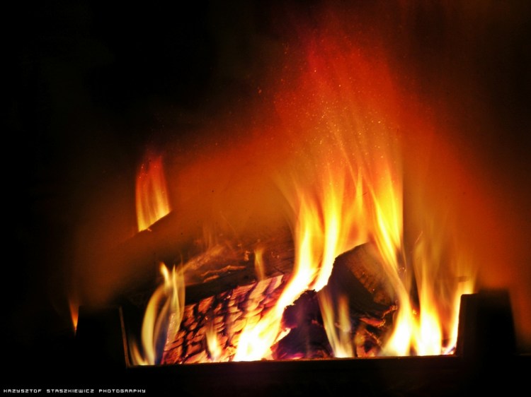 W czasie gdy na dworze zimno i zapowiada się jeszcze zimniej w kominku ogień pali się w najlepsze.