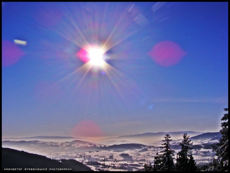 Widok z Łysej Góry.