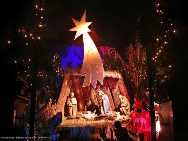 Szopka w kościele Mariackim w Krakowie.