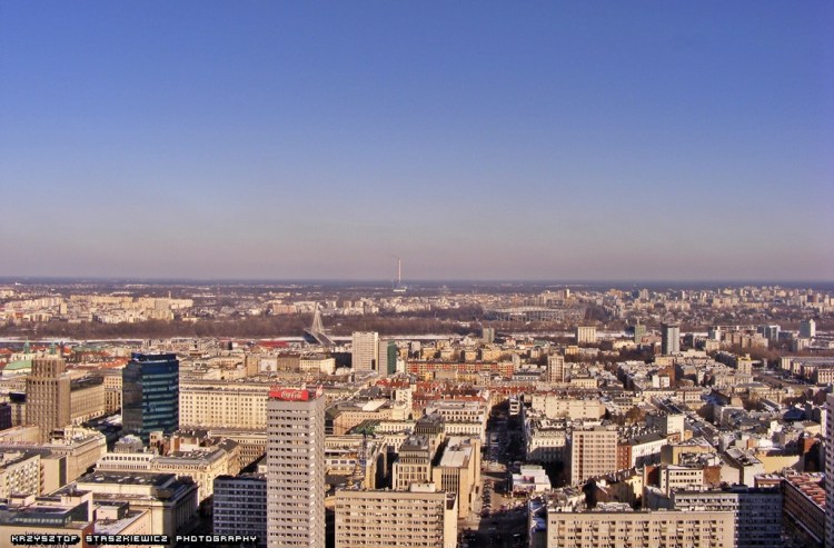 Warszawa z Pałacu Kultury i Nauki. 