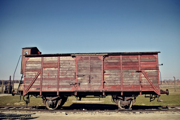 Jeden z wagonów w którym byli przewożeni więźniowie. 