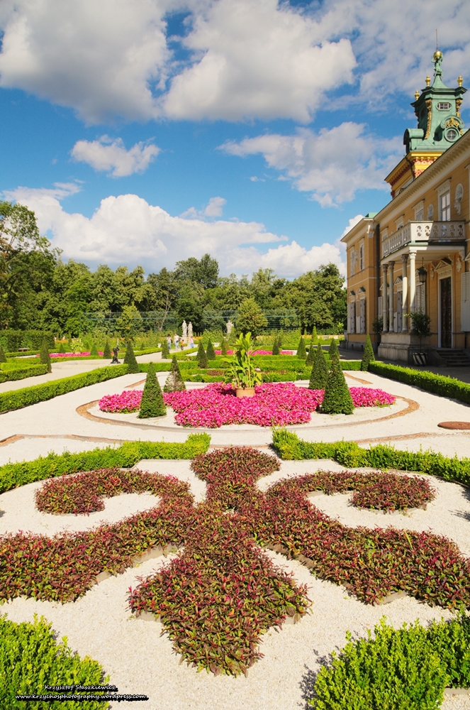 Przepiękny i olbrzymi Ogród Wilanowski. Oj marzy mi się coś takiego w Krakowie.